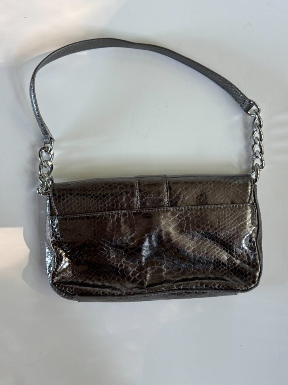 Michael Kors Metallic Python Embossed Shoulder Bag - Picture 3 of 12